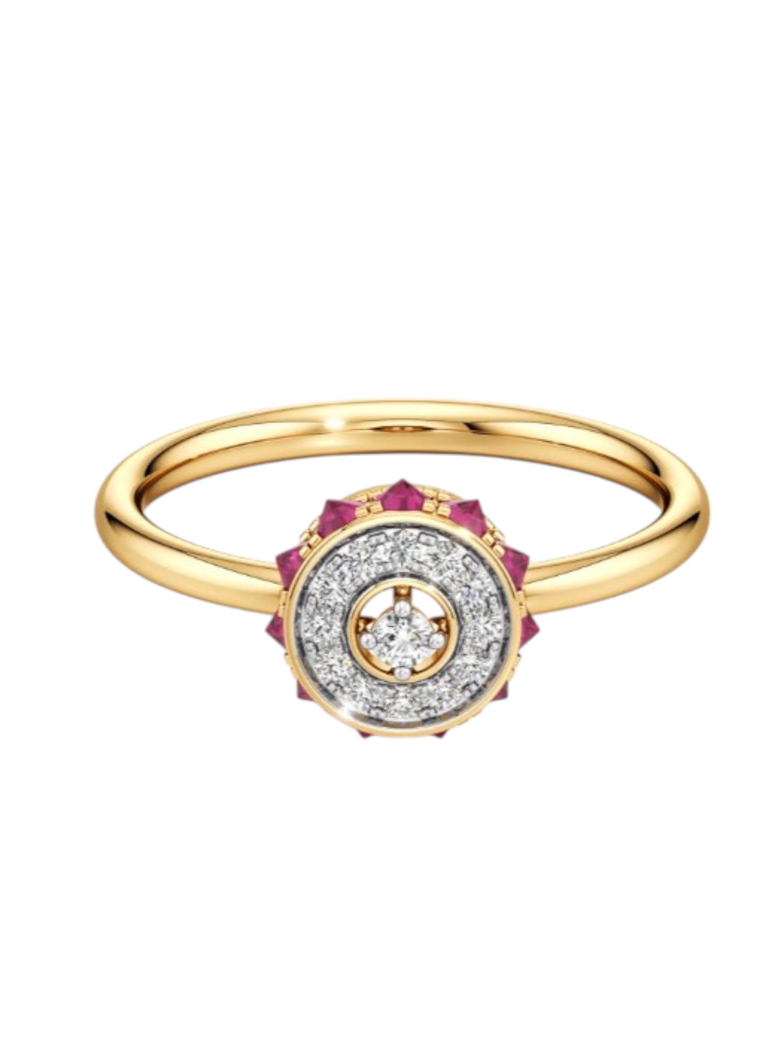925 Sterling Silver Light Weight Gold Plated Ring By Kesardeep For Women